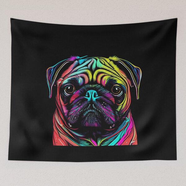 Item preview, Pug Dog Colorful Paint Splash designed and sold by rafaeltto.