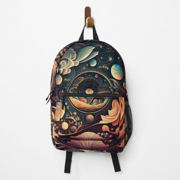 Item preview, Cosmic Space Circle Illustrated Planets And Clouds designed and sold by entwithanaxe.