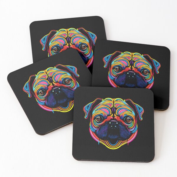 Artikelvorschau, Pug Dog Colorful Paint Splash entworfen und verkauft von rafaeltto.