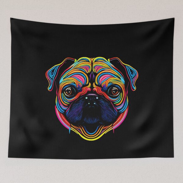 Item preview, Pug Dog Colorful Paint Splash designed and sold by rafaeltto.