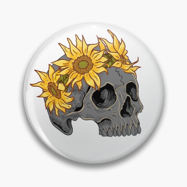 Item preview, Sunflower Skull designed and sold by SceneOfTheCrime.