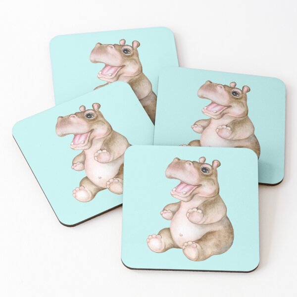 Item preview, Cute Baby Hippo Sticker Artwork designed and sold by BaristaHero.
