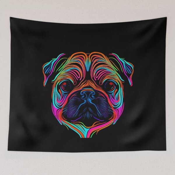 Item preview, Pug Dog Colorful Paint Splash designed and sold by rafaeltto.