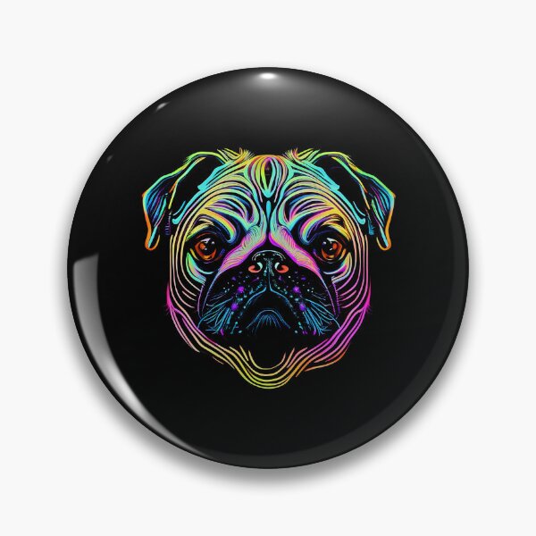 Artikelvorschau, Pug Dog Colorful Paint Splash entworfen und verkauft von rafaeltto.