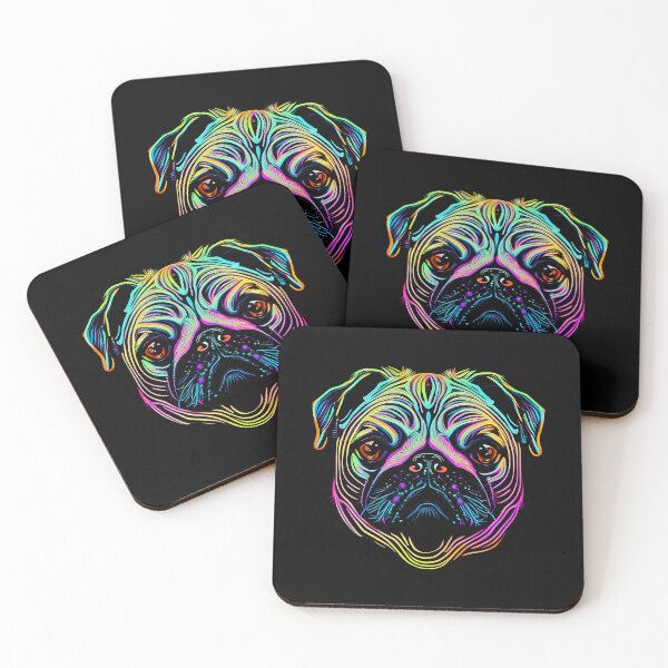 Artikelvorschau, Pug Dog Colorful Paint Splash entworfen und verkauft von rafaeltto.