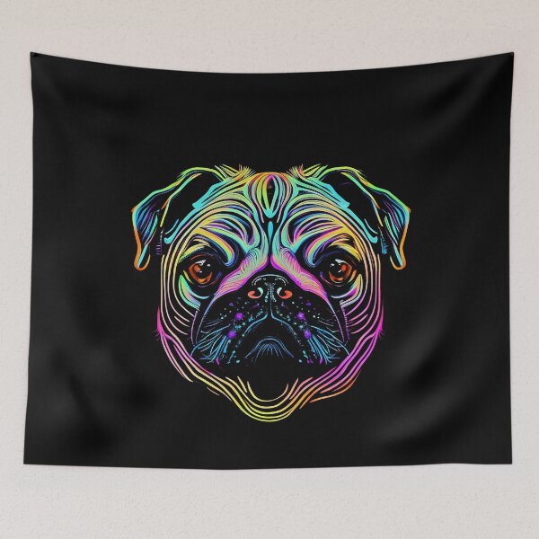 Item preview, Pug Dog Colorful Paint Splash designed and sold by rafaeltto.