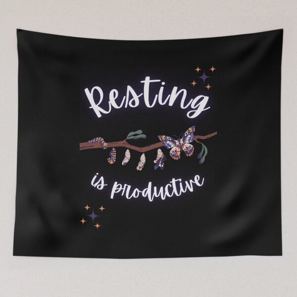Item preview, Resting is Being Productive, Butterfly version designed and sold by Allison Sharaf.