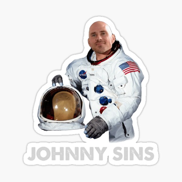 Johnny Sins Astronaut Porn - Johnny Sins Astronaut Stickers for Sale | Redbubble