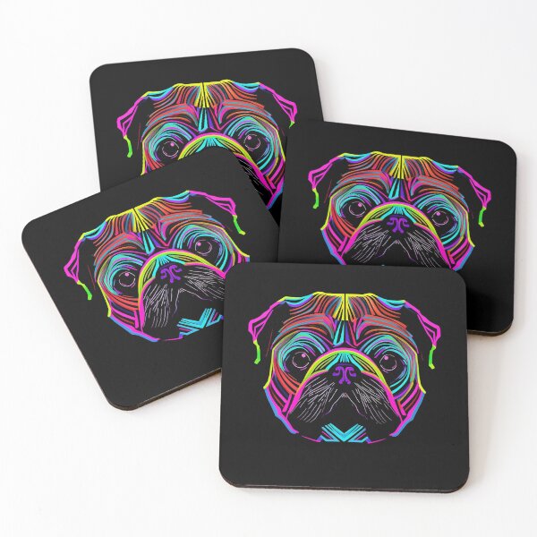 Artikelvorschau, Pug Dog Colorful Paint Splash entworfen und verkauft von rafaeltto.