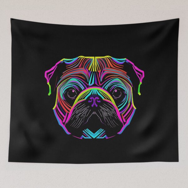 Item preview, Pug Dog Colorful Paint Splash designed and sold by rafaeltto.