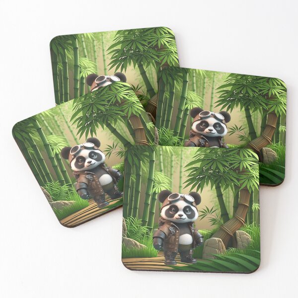 Item preview, Panda in a bamboo forest with a steampunk costume designed and sold by GforAL.