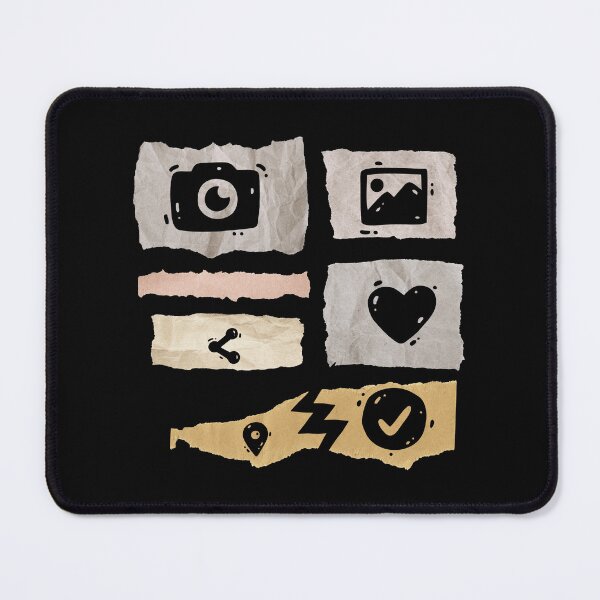 Item preview, Content Creator Doodle collage on ripped paper designed and sold by TypeWrite.