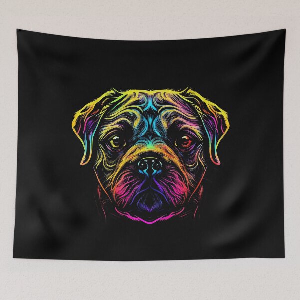 Aperçu de l'œuvre Pugalier Dog Colorful Paint Splash créée et vendue par rafaeltto.