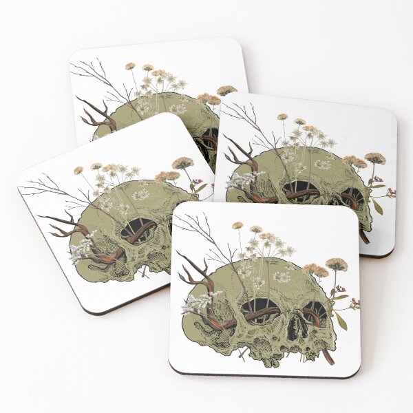 Item preview, Sprouted Skull Sticker designed and sold by SceneOfTheCrime.