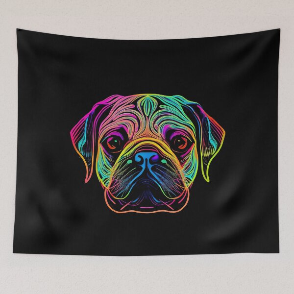 Item preview, Puggle Dog Colorful Paint Splash designed and sold by rafaeltto.