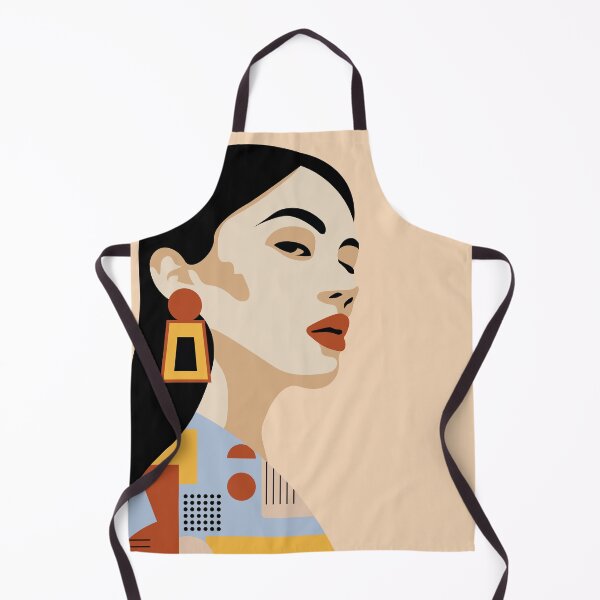 Item preview, Stylish girl with earrings and geometric print sweatshirt designed and sold by SabinArt.
