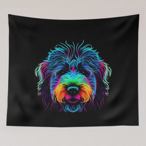 Aperçu de l'œuvre Puli Dog Colorful Paint Splash créée et vendue par rafaeltto.