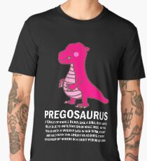 Pregosaurus Definition Funny Pregnancy Maternity Men's Premium T-Shirt