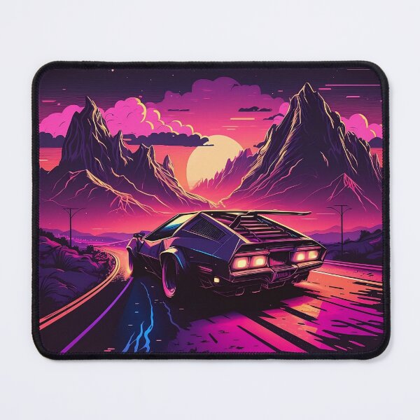 Item preview, Retrowave Lamborghini Countache designed and sold by Synthtier.