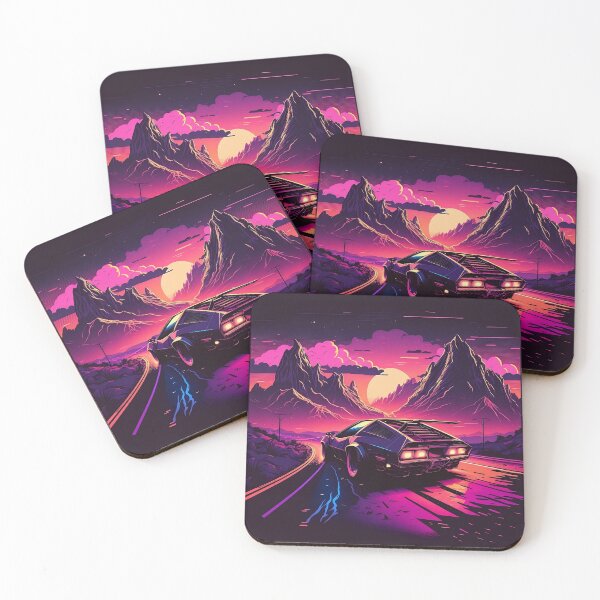 Item preview, Retrowave Lamborghini Countache designed and sold by Synthtier.