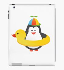 Cute Penguin with Duck Floatie iPad Case/Skin