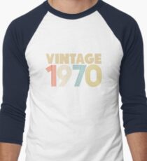 Vintage 1970 - 48th Birthday Baseball Âľ Sleeve T-Shirt