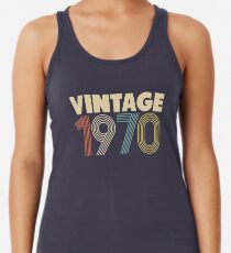 Vintage 1970 - 48th Birthday Racerback Tank Top