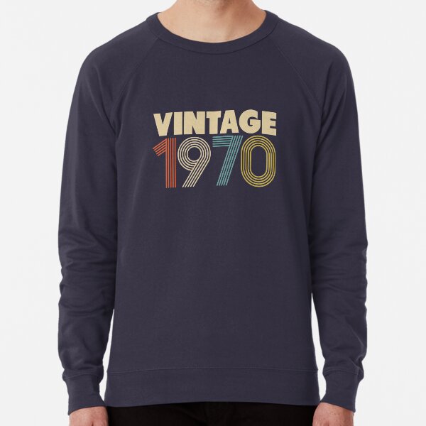 Vintage 1970 - 48th Birthday Lightweight Sweatshirt