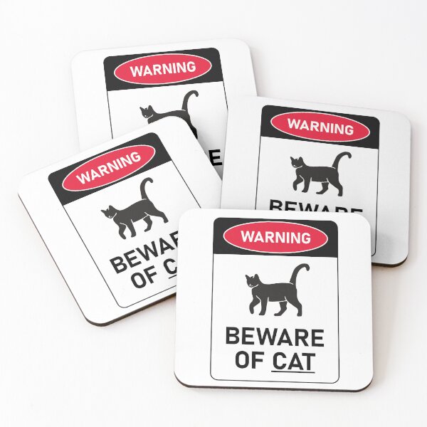 Artikelvorschau, Achtung Katze Schild lustiges Katzenschild entworfen und verkauft von CatandRocknRoll.