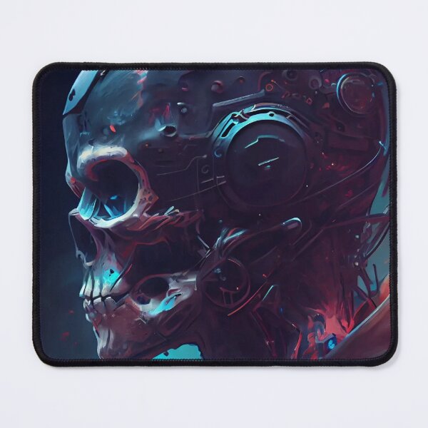 Item preview, Post-Apocalyptic Pilot: Ultra Detailed Skull Portrait - Cyberpunk Style designed and sold by ZickDezine.