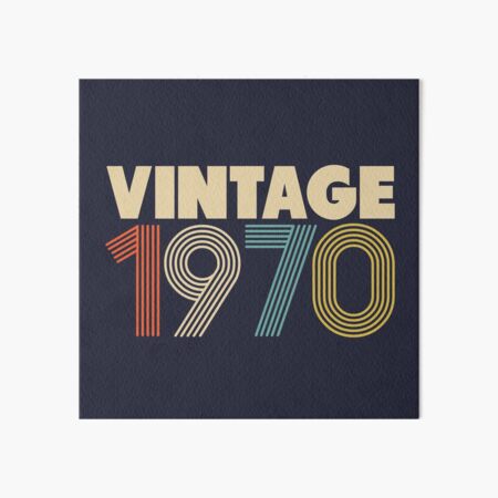 Vintage 1970 - 48th Birthday Art Board Print
