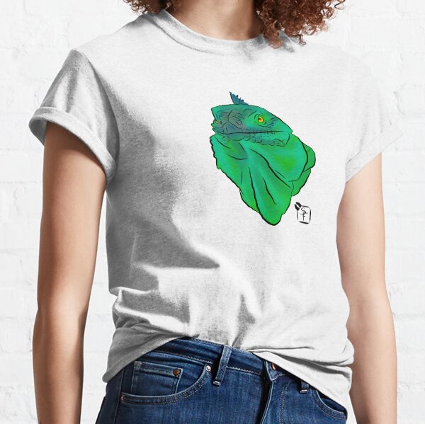 Teal and Green Iguana Classic T-Shirt