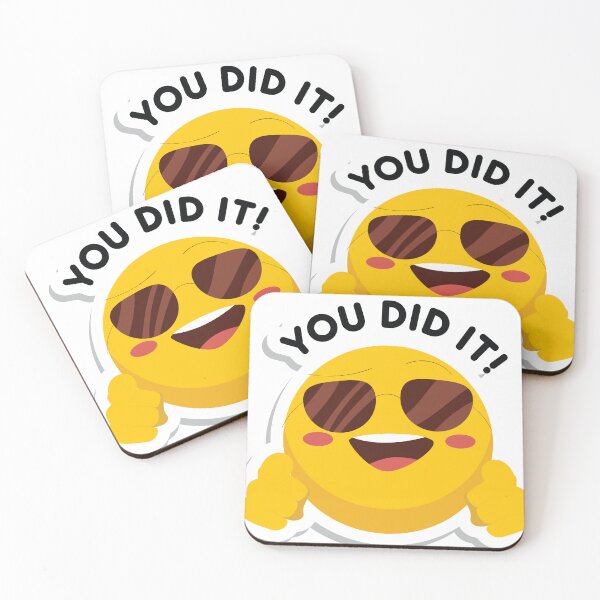 Item preview, You Did It Emoji Sticker Cute designed and sold by GraphicTemplatesArt.