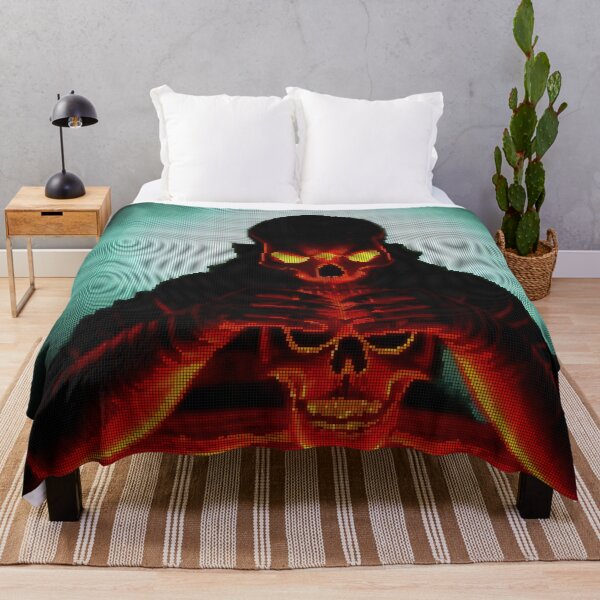 Item preview, Flaming Glowing Skull 8-bit Pixel Art designed and sold by PixelDripped.