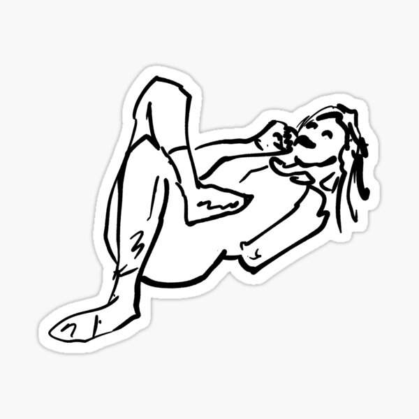 a woman lying idle Sticker