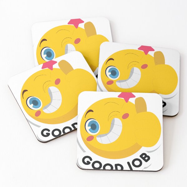 Item preview, Good Job Emoji Sticker Cute designed and sold by GraphicTemplatesArt.