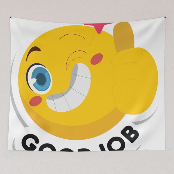 Item preview, Good Job Emoji Sticker Cute designed and sold by GraphicTemplatesArt.