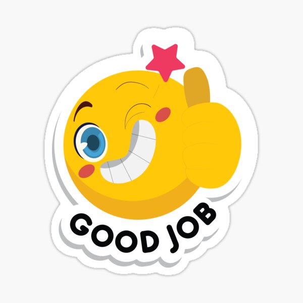 Good Job Emoji Sticker Cute Sticker For Sale By Dangngocthuc992