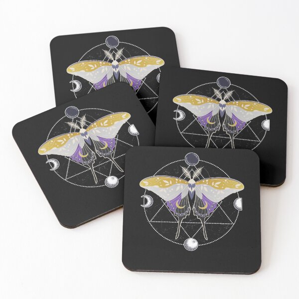 Item preview, Nonbinary Luna Moth Celestial Cottagecore LGBT Pride Flag designed and sold by Clara Hollins.