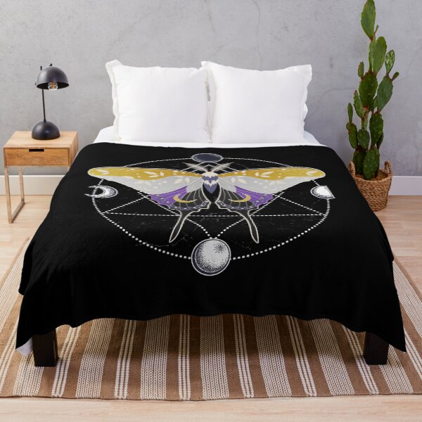 Item preview, Nonbinary Luna Moth Celestial Cottagecore LGBT Pride Flag designed and sold by Clara Hollins.