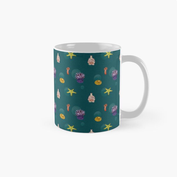 Item preview, Water plant seashell sea blue pattern watercolor designed and sold by Yana Mustafina | Boho Soulful Designs.