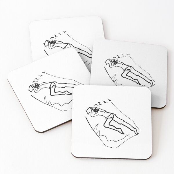 Item preview, a person sleeping in bed designed and sold by crazyhome.