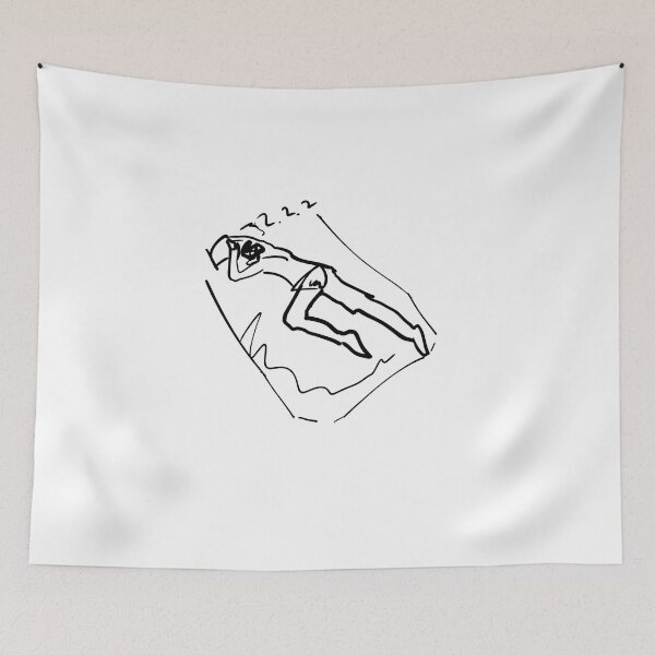 Item preview, a person sleeping in bed designed and sold by crazyhome.