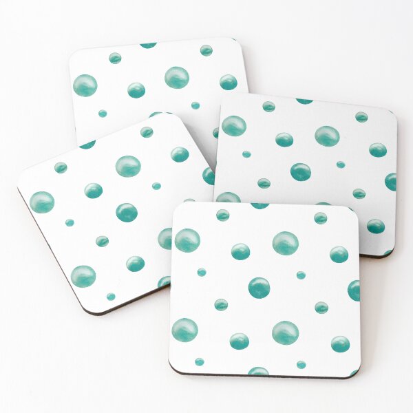 Item preview, Bubbles blue simple pattern a watercolor sketch designed and sold by Yana Mustafina | Boho Soulful Designs.