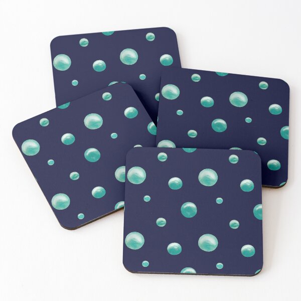Item preview, Bubbles blue seamless pattern a watercolor blue designed and sold by Yana Mustafina | Boho Soulful Designs.