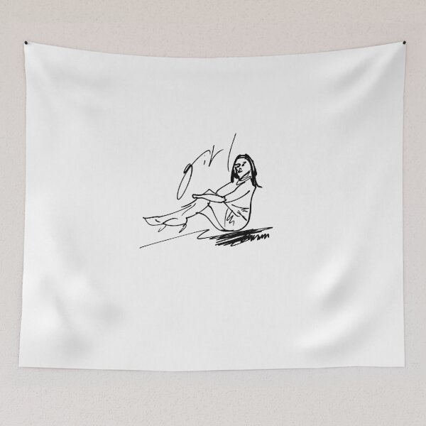 Item preview, A woman who is sitting down and posing nicely. designed and sold by crazyhome.