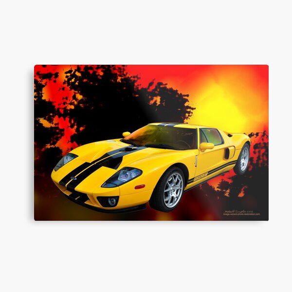 Aperçu de l'œuvre Ford GT jaune créée et vendue par michaelasamples.
