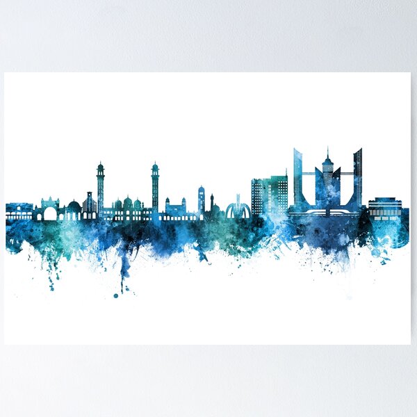 Item preview, Faisalabad Pakistan Skyline designed and sold by ArtPrints.