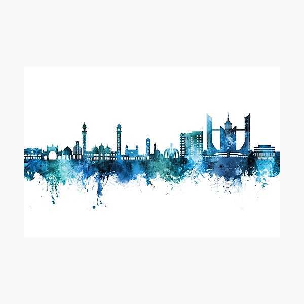 Item preview, Faisalabad Pakistan Skyline designed and sold by ArtPrints.