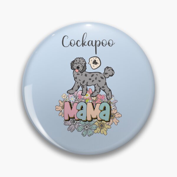 Item preview, Blue Merle Cockapoo Mama - light blue designed and sold by Lulupainting.
